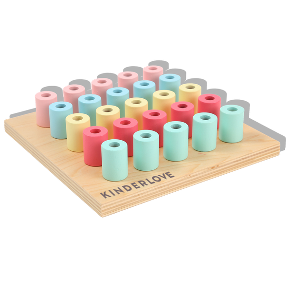 Núm gỗ xếp chồng - Đồ chơi Montessori
