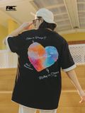 Áo Thun Nữ HappyTee - Mẫu Áo Thun In 2 Mặt Họa Tiết Mặt Cười Và Trái Tim Have Fun  Chất Cotton 100% Cao Cấp