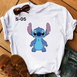 Áo Thun  HappyTee - Mẫu Áo Thun In Họa Tiết Stitch Đáng Yêu Chất Cotton 100% Cao Cấp