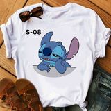 Áo Thun  HappyTee - Mẫu Áo Thun In Họa Tiết Stitch Đáng Yêu Chất Cotton 100% Cao Cấp