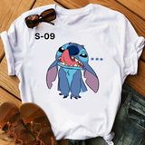 Áo Thun  HappyTee - Mẫu Áo Thun In Họa Tiết Stitch Đáng Yêu Chất Cotton 100% Cao Cấp