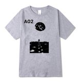 Áo Thun HappyTee - Mẫu Áo Thun Họa Tiết Trắng Đen Du Hành Vũ Trụ  Chất Cotton 100% Cao Cấp