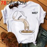 Áo Thun Nữ  HappyTee - Những Mẫu Áo Thun Sắc Trắng Họa Tiết Mèo Đáng Yêu Ngộ Nghĩnh Chất Cotton 100% Cao Cấp