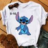 Áo Thun  HappyTee - Mẫu Áo Thun In Họa Tiết Stitch Đáng Yêu Chất Cotton 100% Cao Cấp