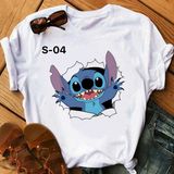 Áo Thun  HappyTee - Mẫu Áo Thun In Họa Tiết Stitch Đáng Yêu Chất Cotton 100% Cao Cấp