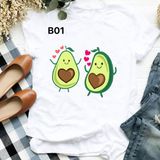 Áo Thun Nữ HappyTee - Mẫu Áo Thun Sắc Trắng Họa Tiết Bé Bơ Đáng Yêu Chất Cotton 100% Cao Cấp