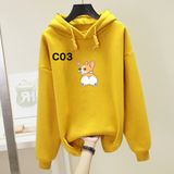 Áo Hoodie Nữ HappyTee - Mẫu Áo Hoodie Họa Tiết Chú Chó Corgi Đáng Yêu Chất Cotton 100% Cao Cấp