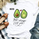 Áo Thun Nữ HappyTee - Mẫu Áo Thun Sắc Trắng Họa Tiết Bé Bơ Đáng Yêu Chất Cotton 100% Cao Cấp