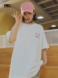 Áo Thun Nữ HappyTee - Mẫu Áo Thun In 2 Mặt Họa Tiết Mặt Cười Và Trái Tim Have Fun  Chất Cotton 100% Cao Cấp