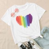 Áo Thun Nữ HappyTee -Những Mẫu Áo Thun Trắng Nhẹ Nhàng Xinh Xắn Cho Phái Nữ(Trái Tim, Cầu Vồng, Hoa Hướng Dương, Mickey) Chất Cotton 100% Cao Cấp