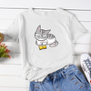 Áo Thun Nữ  HappyTee - Mẫu Áo Thun Họa Tiết Chú Mèo Đáng Yêu Chất Cotton 100% Cao Cấp