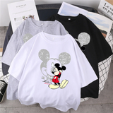 Áo Thun Nữ HappyTee - Mẫu Áo Thun Họa Tiết Mickey Mouse Chất Cotton 100% Cao Cấp