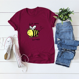 Áo Thun Nữ HappyTee - Mẫu Áo Thun Họa Tiết Chú Ong Don't worry Bee Happy Chất Cotton 100% Cao Cấp