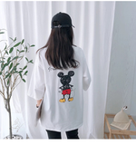 Áo Thun Nữ HappyTee - Mẫu Áo Thun MICKEY MOUSE Chất Cotton 100% Cao Cấp