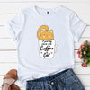 Áo Thun Nữ HappyTee - Mẫu Áo Thun Coffee Cat A Good Day Start With Coffee Cat Chất Cotton 100% Cao Cấp