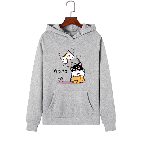 Áo Hoodie Nữ HappyTee - Mẫu Áo Hoodie Họa Tiết Mèo Con Chất Cotton 100% Cao Cấp