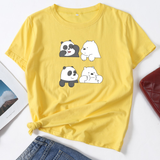 Áo Thun Nữ  HappyTee - Mẫu Áo Thun We Are Bear Chất Cotton 100% Cao Cấp