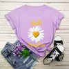 Áo Thun Nữ  HappyTee - Mẫu Áo Thun Hello Sunshine Chất Cotton 100% Cao Cấp