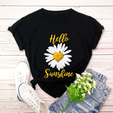 Áo Thun Nữ  HappyTee - Mẫu Áo Thun Hello Sunshine Chất Cotton 100% Cao Cấp