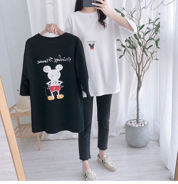 Áo Thun Nữ HappyTee - Mẫu Áo Thun MICKEY MOUSE Chất Cotton 100% Cao Cấp