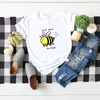 Áo Thun Nữ HappyTee - Mẫu Áo Thun Họa Tiết Chú Ong Don't worry Bee Happy Chất Cotton 100% Cao Cấp