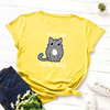 Áo Thun Nữ HappyTee - Mẫu Áo Thun I'm Not Cat I'm Just Fluffy Chất Cotton 100% Cao Cấp