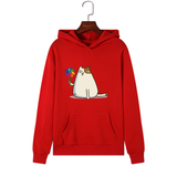 Áo Hoodie  HappyTee - Mẫu Áo Hoodie Họa Tiết Chú Mèo Đáng Yêu Chất Cotton 100% Cao Cấp