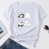 Áo Thun Nữ  HappyTee - Mẫu Áo Thun We Are Bear Chất Cotton 100% Cao Cấp