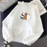 Áo Hoodie HappyTee - Mẫu Áo Hoodie Họa Tiết Những Chú Gấu Đáng Yêu We Are Bears Simba Chất Cotton 100% Cao Cấp