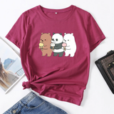 Áo Thun Nữ HappyTee - Mẫu Áo Thun We Are Bear Chất Cotton 100% Cao Cấp