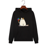 Áo Hoodie  HappyTee - Mẫu Áo Hoodie Họa Tiết Chú Mèo Đáng Yêu Chất Cotton 100% Cao Cấp