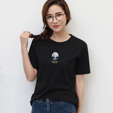 Áo Thun Nữ HappyTee - Mẫu Áo Thun Họa Tiết Người Ngoài Hành Tinh Chất Cotton 100% Cao Cấp