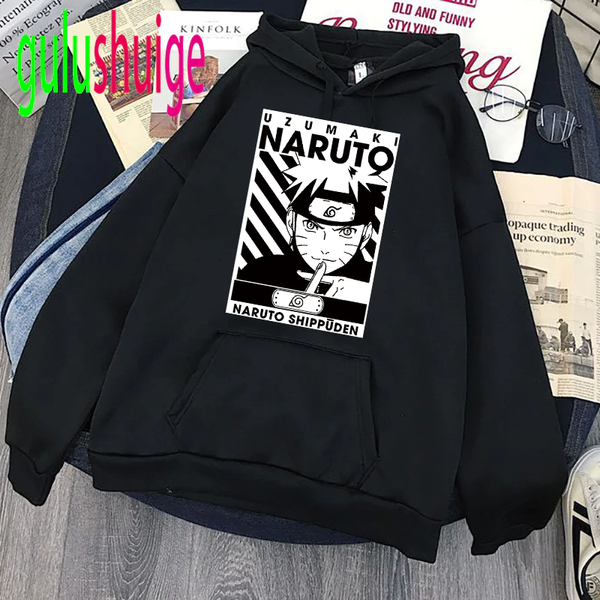 Áo Hoodie HappyTee - Mẫu Áo Hoodie Họa Tiết Naruto Chất Cotton 100% Cao Cấp