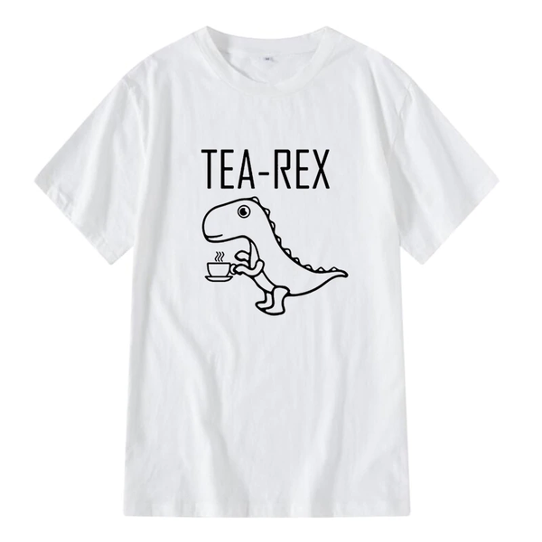 Áo Thun Nữ HappyTee - Mẫu Áo Thun TEA-REX Chất Cotton 100% Cao Cấp