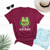 Áo Thun Nữ HappyTee - Mẫu Áo Thun Họa Tiết Bơ Đáng Yêu We Are Pregnant Chất Cotton 100% Cao Cấp