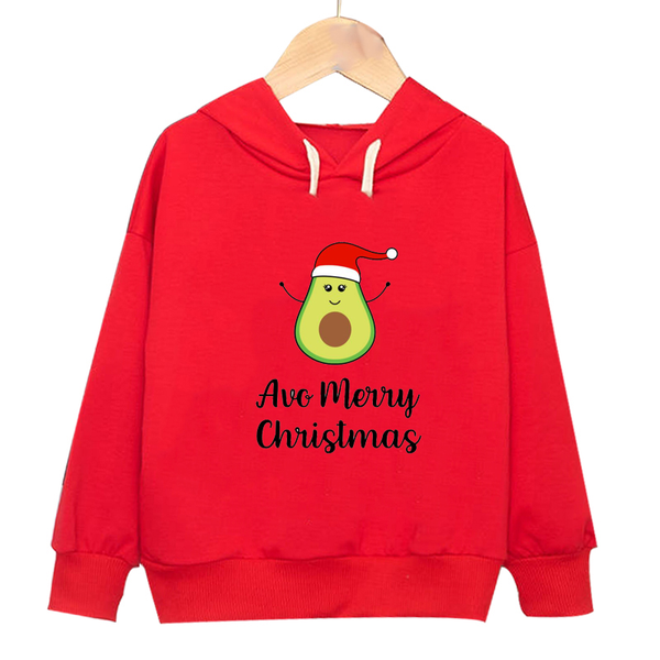 Áo Hoodie HappyTee - Mẫu Áo Hoodie Avo Merry Christmas Chất Cotton 100% Cao Cấp