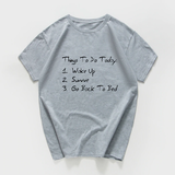 Áo Thun Nữ HappyTee - Mẫu Áo Thun Things To Do Today Chất Cotton 100% Cao Cấp