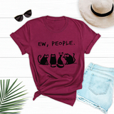 Áo Thun Nữ HappyTee - Mẫu Áo Thun Ew People Chất Cotton 100% Cao Cấp