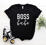 Áo Thun Nữ HappyTee - Mẫu Áo Thun BOSS babe/lady Chất Cotton 100% Cao Cấp