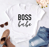 Áo Thun Nữ HappyTee - Mẫu Áo Thun BOSS babe/lady Chất Cotton 100% Cao Cấp