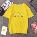 Áo Thun  HappyTee - Mẫu Áo Thun In Họa Tiết Những Chú Gà Con Đáng Yêu Chất Cotton 100% Cao Cấp