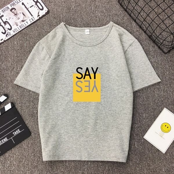 Áo Thun  HappyTee - Mẫu Áo Thun SAY YES Chất Cotton 100% Cao Cấp