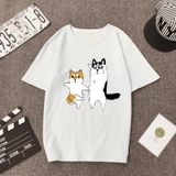 Áo Thun HappyTee - Mẫu Áo Thun In Họa Tiết  Động Vật Chó Và Mèo Đáng Yêu,Ngộ Nghĩnh  Chất Cotton 100% Cao Cấp