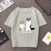 Áo Thun HappyTee - Mẫu Áo Thun In Họa Tiết  Động Vật Chó Và Mèo Đáng Yêu,Ngộ Nghĩnh  Chất Cotton 100% Cao Cấp