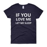 Áo Thun HappyTee - Mẫu Áo Thun In Chữ If You Love Me Let Me Sleep Chất Cotton 100% Cao Cấp