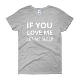 Áo Thun HappyTee - Mẫu Áo Thun In Chữ If You Love Me Let Me Sleep Chất Cotton 100% Cao Cấp