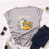 Áo Thun Nữ HappyTee - Mẫu Áo Thun Just Be Nice Chất Cotton 100% Cao Cấp