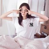 Áo Thun Nữ HappyTee - Mẫu Áo Thun NY New York Yankess Chất Cotton 100% Cao Cấp