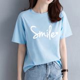 Áo Thun Nữ HappyTee - Mẫu Áo Thun Smile Chất Cotton 100% Cao Cấp