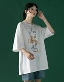 Áo Thun Tay Lỡ Unisex HappyTee - Mẫu Áo Thun Tay Lỡ NO IDEA Chất Cotton 100% Cao Cấp